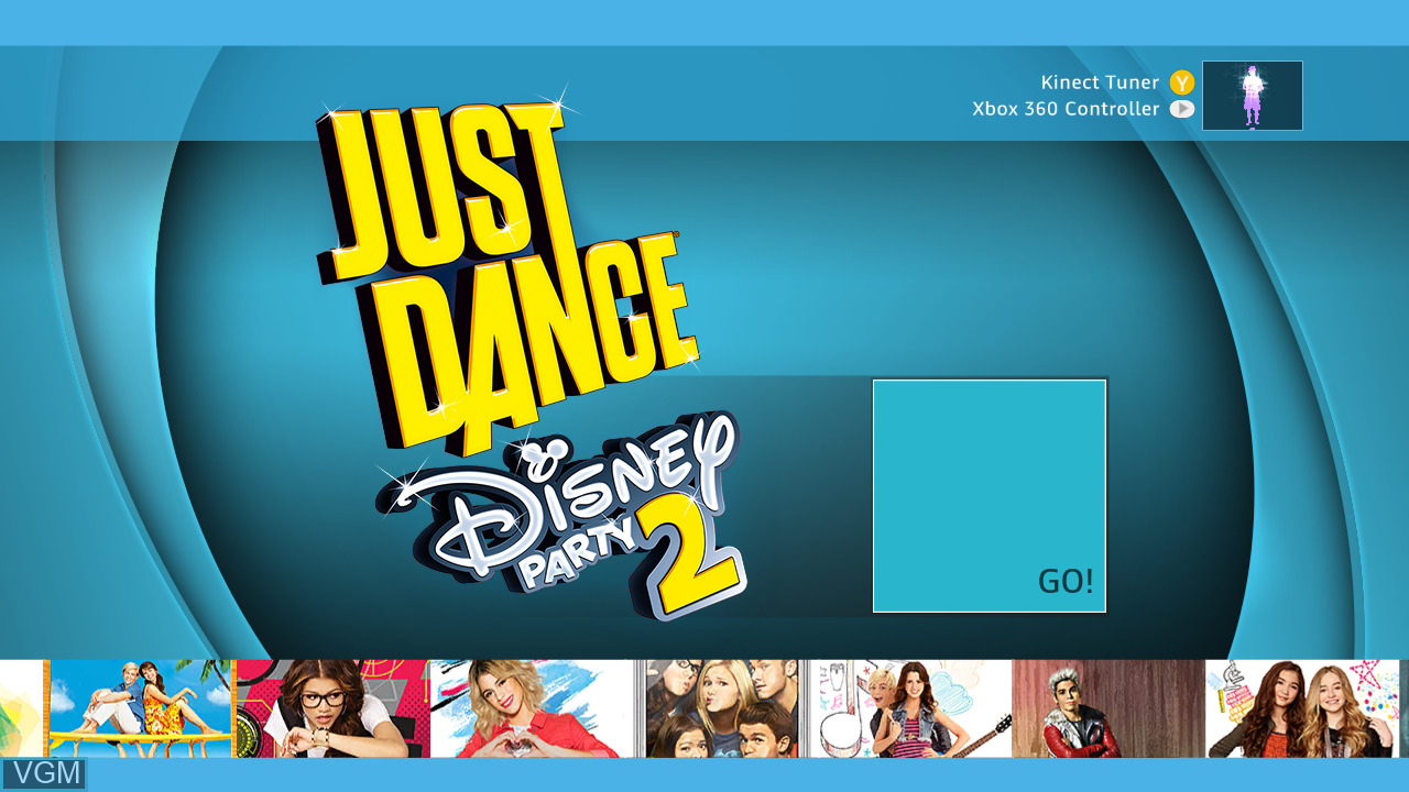 Just Dance: Disney Party 2 title screen for Xbox 360