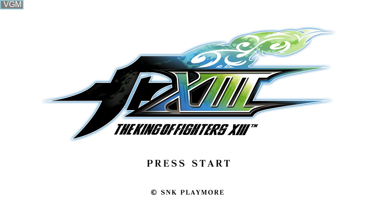 King of Fighters XIII title screen for Xbox 360