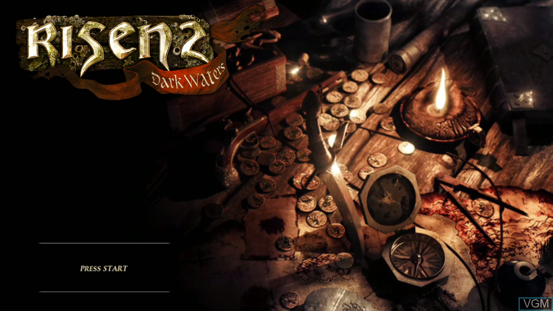 Risen 2: Dark Waters title screen for Xbox 360