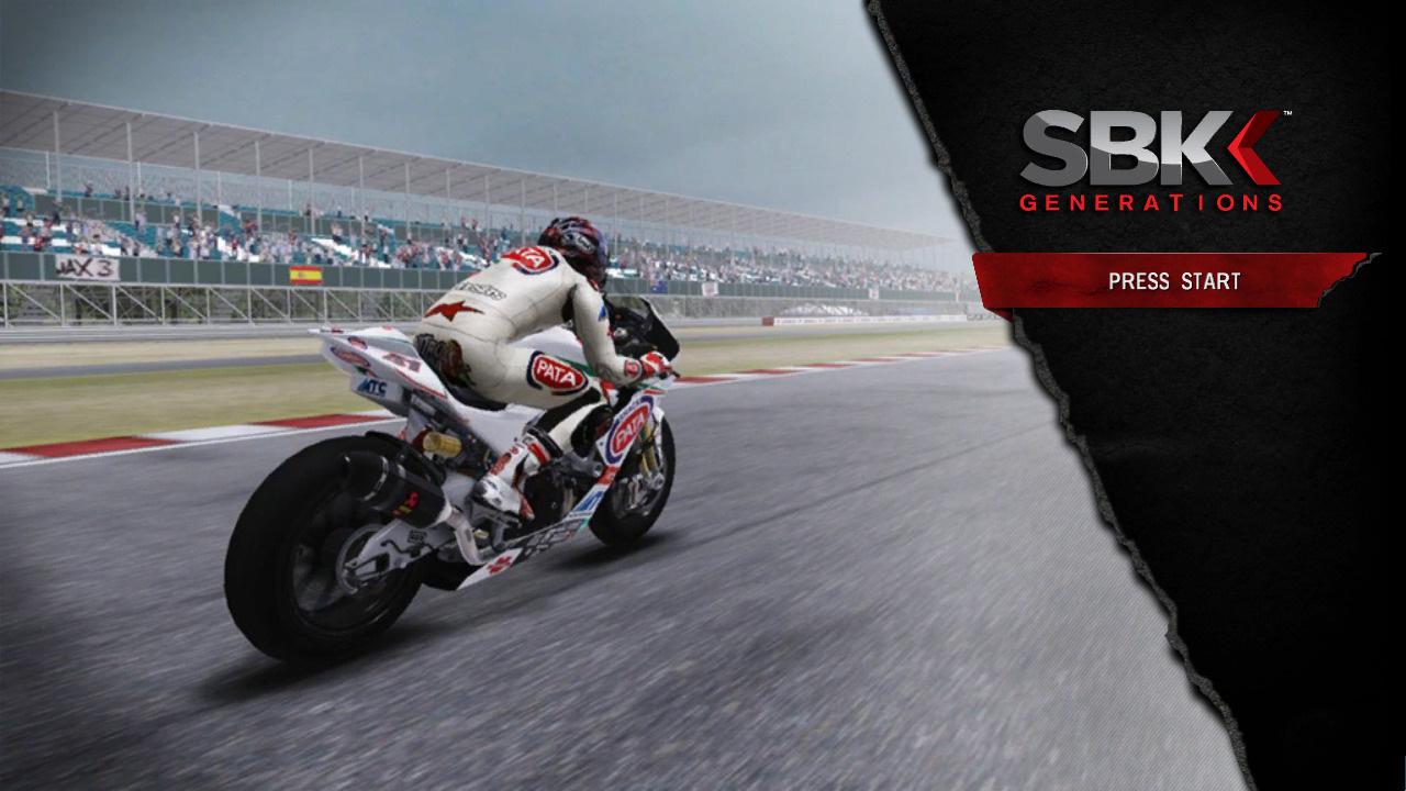 SBK Generations title screen for Xbox 360