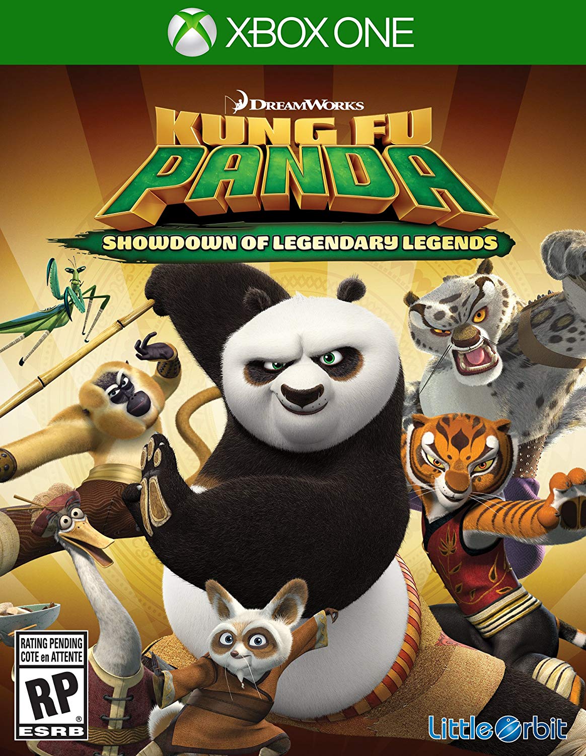 Kung Fu Panda Showdown of the Legendary Legends box art for Xbox One