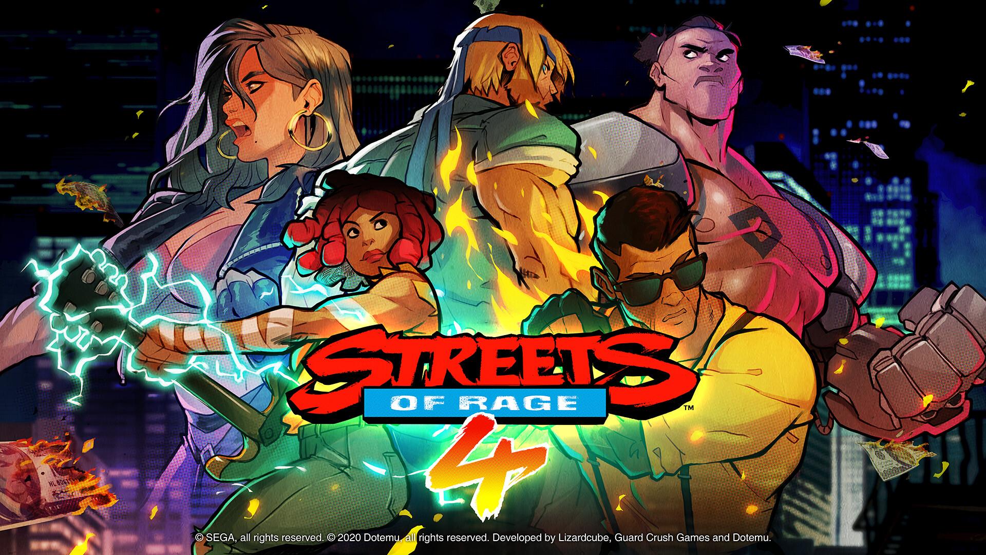 Streets of Rage 4 title screen for Xbox One