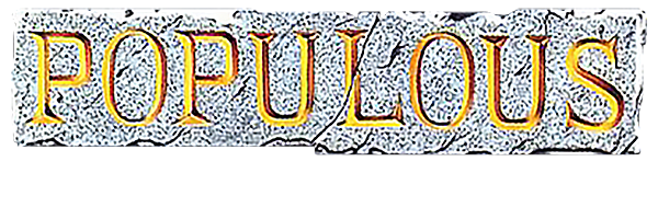 Populous logo for PC Engine