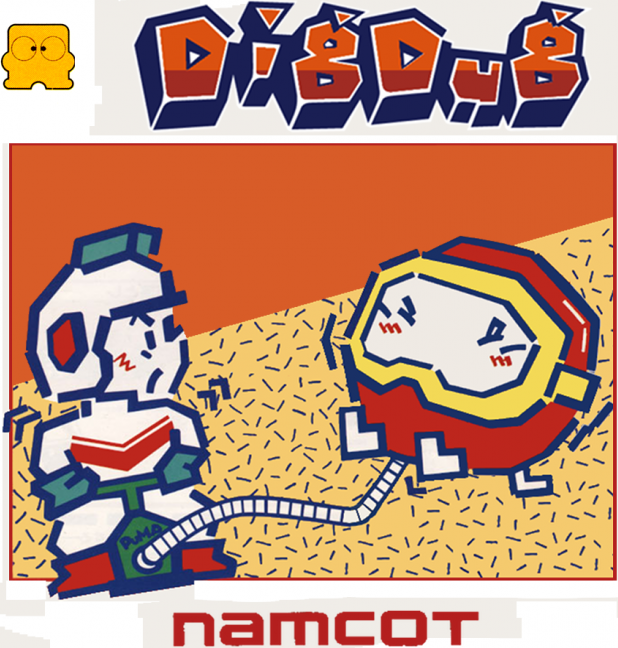 Dig Dug box art for Famicom Disk System
