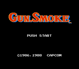 Gun.Smoke title screen for Famicom Disk System