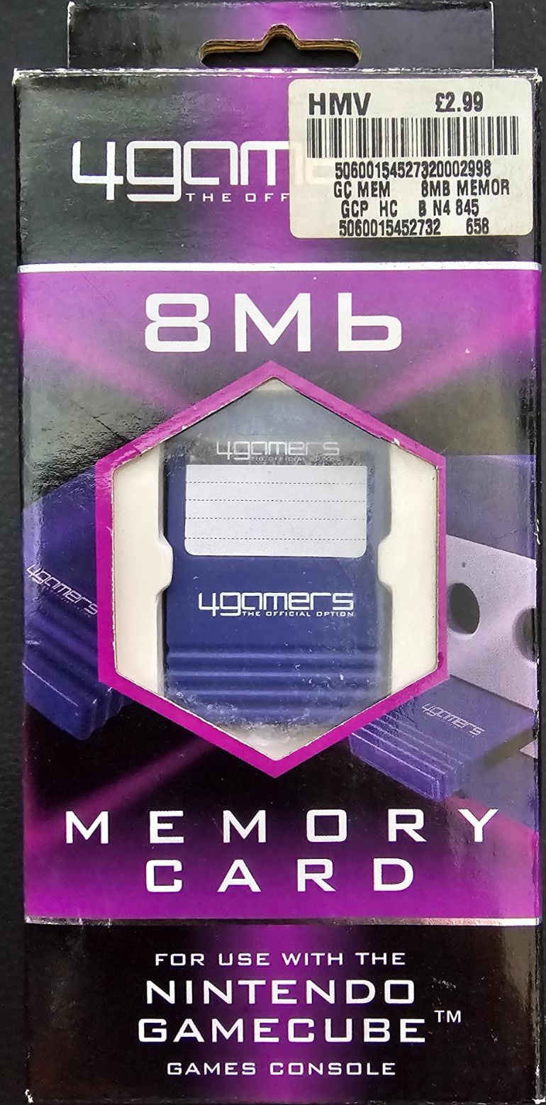 4Gamers 8MB Memory Card box art for Gamecube