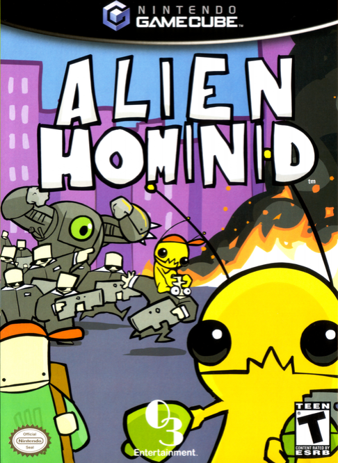 Alien Hominid box art for Gamecube