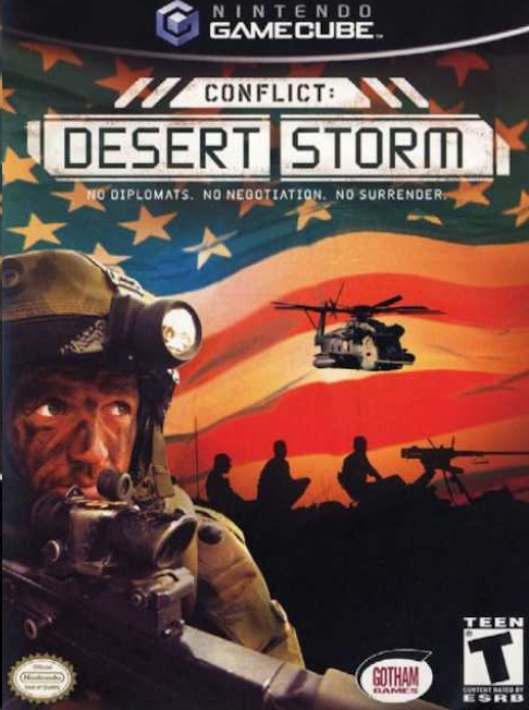 Conflict Desert Storm box art for Gamecube