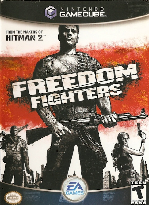 Freedom Fighters box art for Gamecube