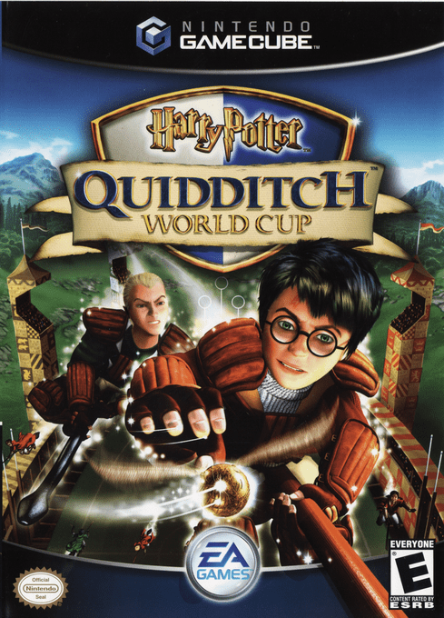 Harry Potter Quidditch World Cup box art for Gamecube