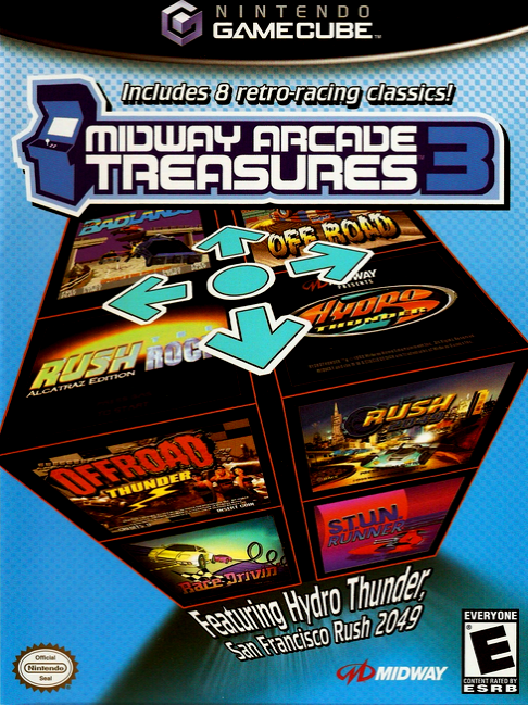 Midway Arcade Treasures 3 box art for Gamecube