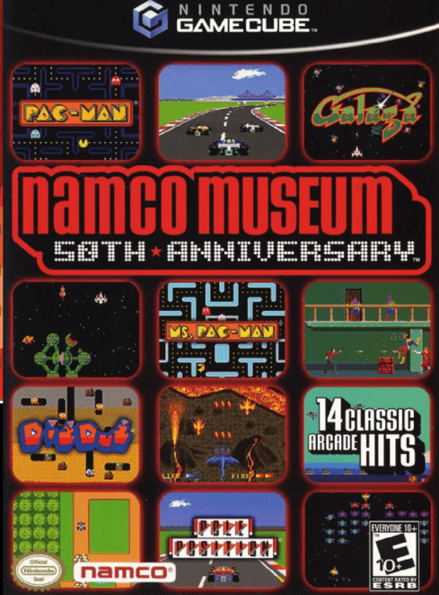 Namco Museum 50th Anniversary box art for Gamecube