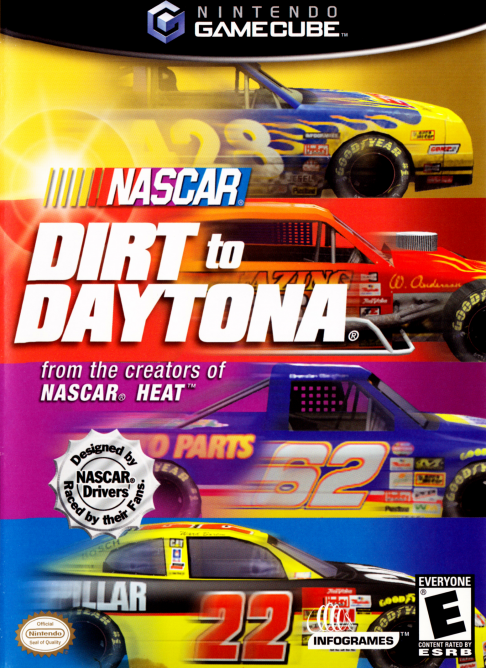 NASCAR Dirt to Daytona box art for Gamecube