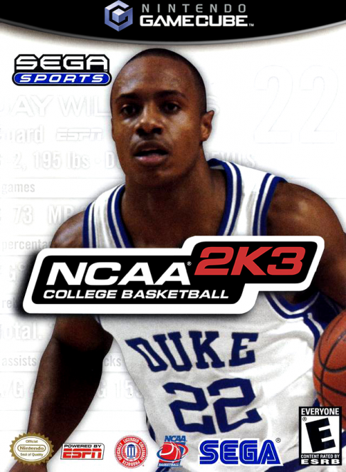 NCAA College Basketball 2K3 box art for Gamecube