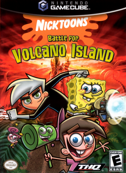Nicktoons Battle for Volcano Island box art for Gamecube