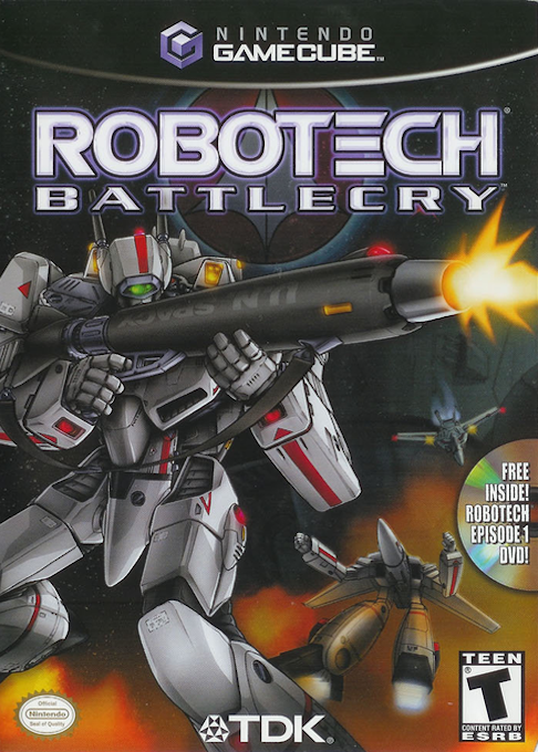 Robotech Battlecry box art for Gamecube