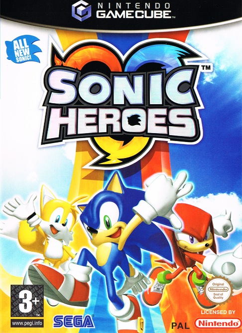 Sonic Heroes box art for Gamecube