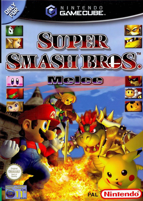 Super Smash Bros. Melee box art for Gamecube
