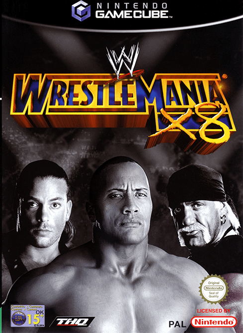 WWE WrestleMania X8 box art for Gamecube