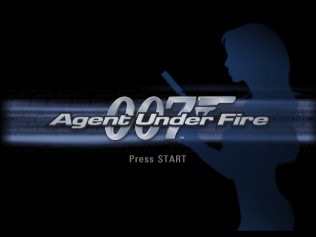 007 Agent Under Fire [Player's Choice] title screen for Gamecube