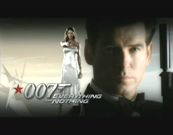 007 Everything or Nothing title screen for Gamecube