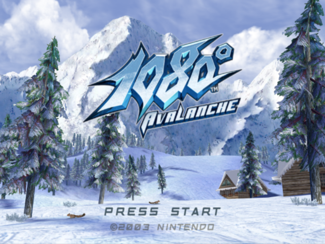 1080 Avalanche title screen for Gamecube