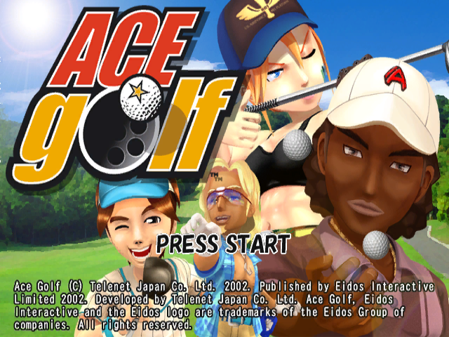 Ace Golf title screen for Gamecube