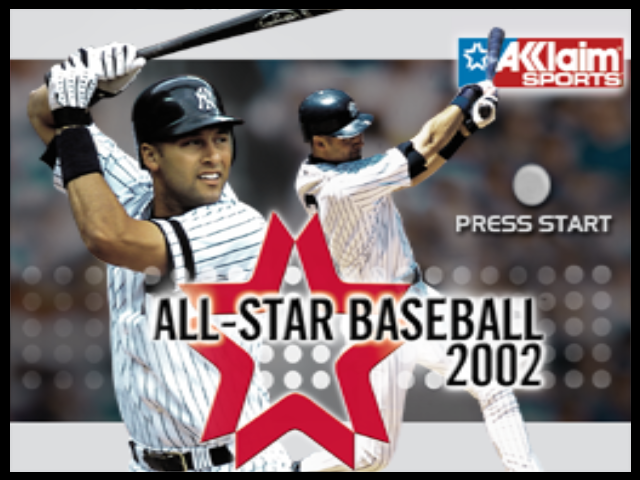 All-Star Baseball 2002 title screen for Gamecube
