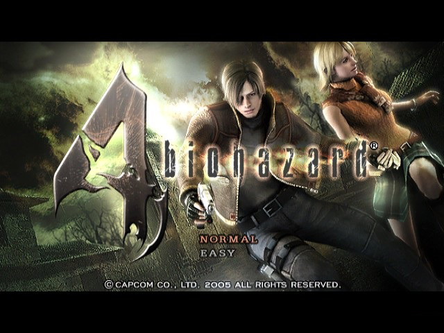 Biohazard 4 title screen for Gamecube