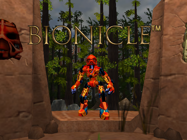 Bionicle title screen for Gamecube