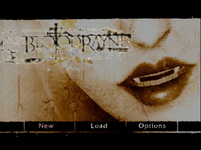 Bloodrayne title screen for Gamecube