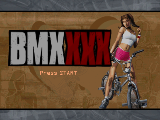 BMX XXX title screen for Gamecube