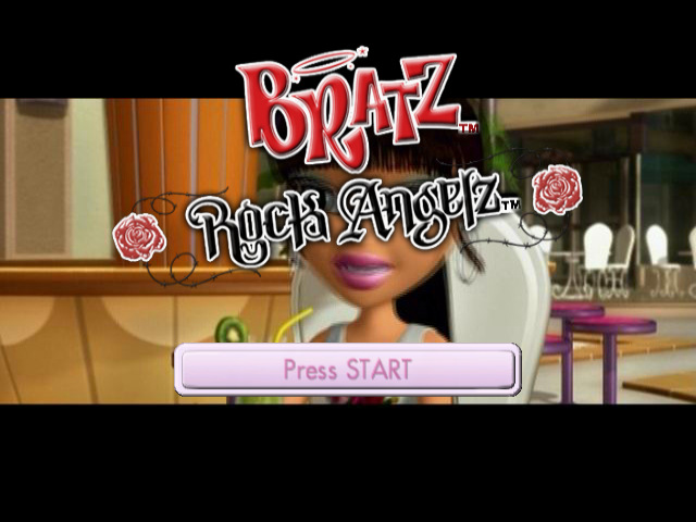 Bratz Rock Angelz title screen for Gamecube