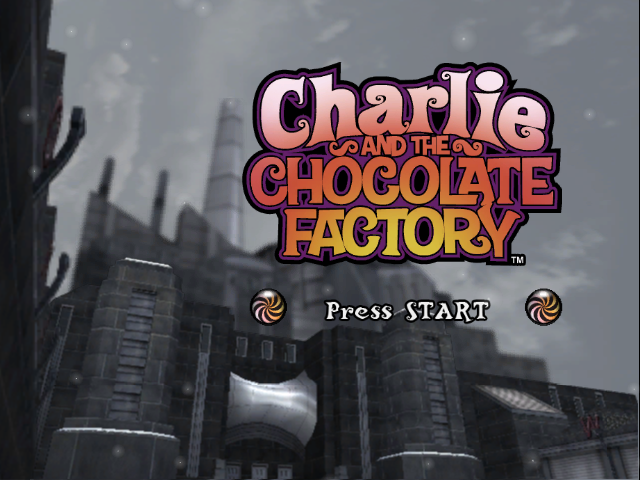 Charlie and the Chocolate Factory title screen for Gamecube