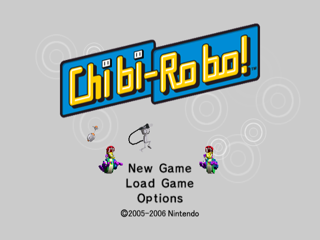 Chibi Robo title screen for Gamecube