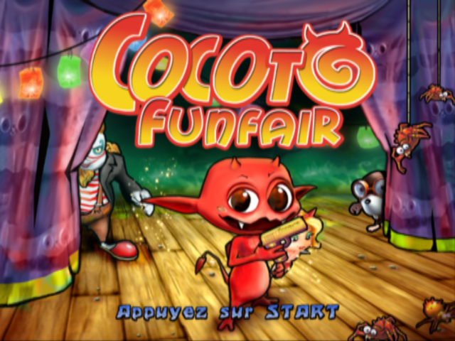 Cocoto Funfair title screen for Gamecube