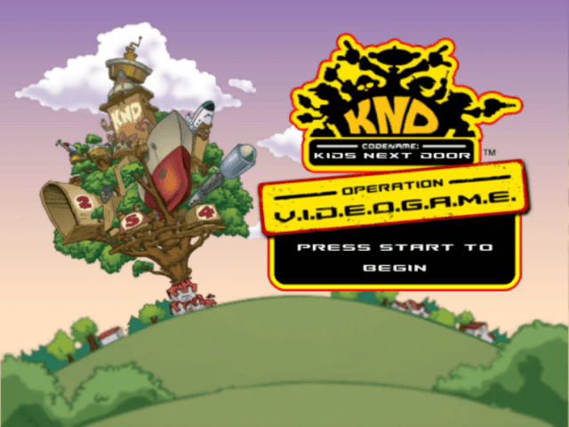 Codename Kids Next Door Operation VIDEOGAME title screen for Gamecube
