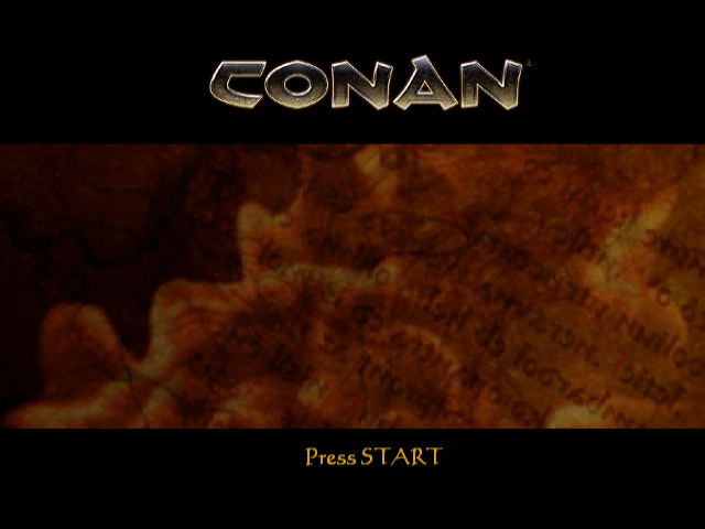Conan title screen for Gamecube
