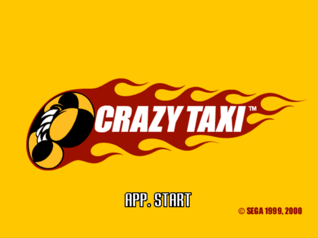 Crazy Taxi [Player's Choice] title screen for Gamecube