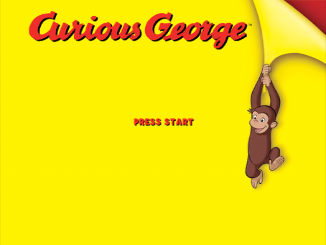 Curious George title screen for Gamecube