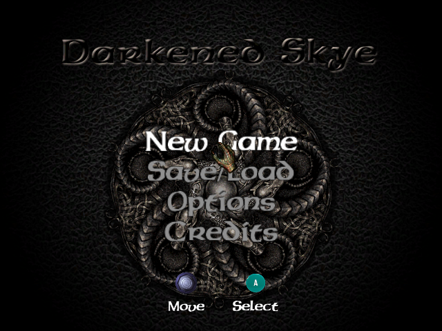 Darkened Skye title screen for Gamecube