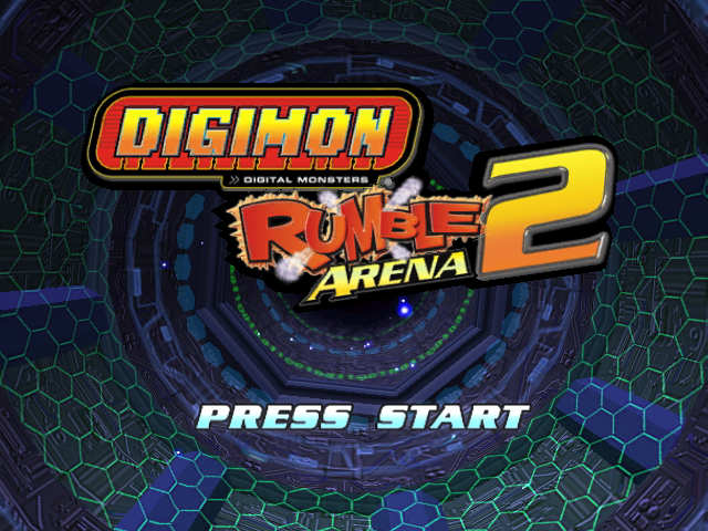 Digimon Rumble Arena 2 title screen for Gamecube