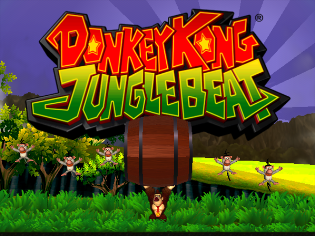 Donkey Kong Jungle Beat [Bongos Bundle] title screen for Gamecube