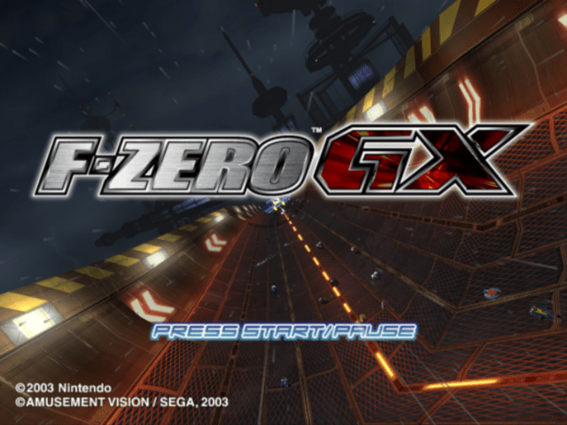 F-Zero GX title screen for Gamecube