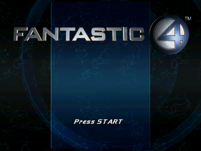 Fantastic 4 title screen for Gamecube