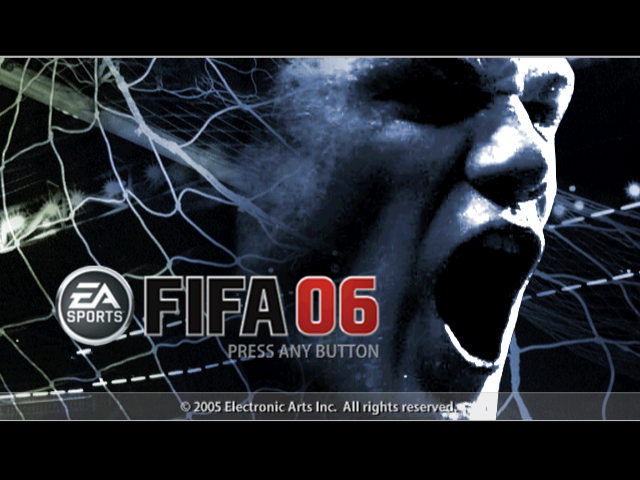 FIFA 06 title screen for Gamecube
