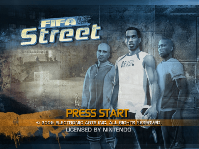 FIFA Street title screen for Gamecube