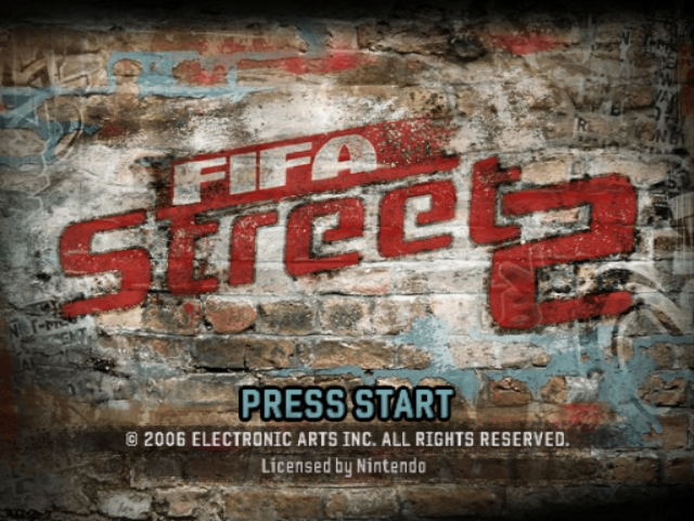 FIFA Street 2 title screen for Gamecube