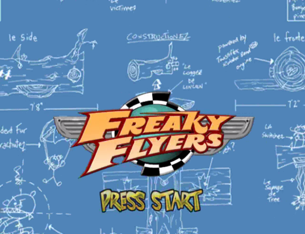 Freaky Flyers title screen for Gamecube
