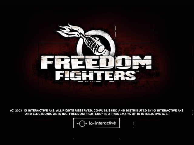 Freedom Fighters title screen for Gamecube